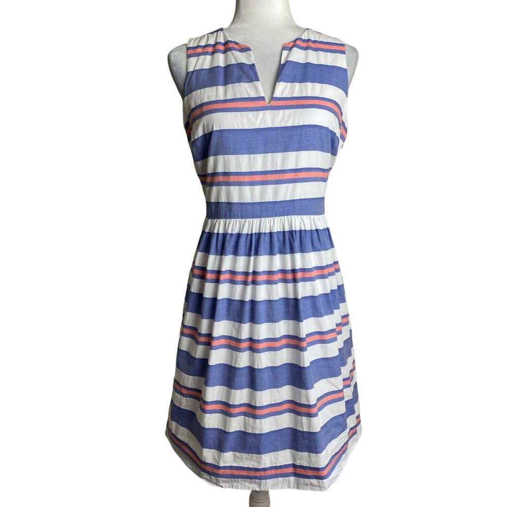 Vineyard Vines Stripe 100% Cotton Dress Womens Sz 4